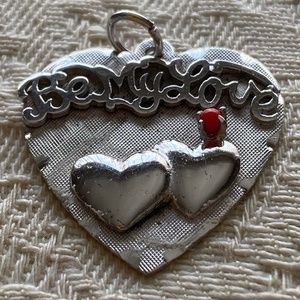 M&M Sterling l “Be My Love” Valentine Heart Love Charm Pendant